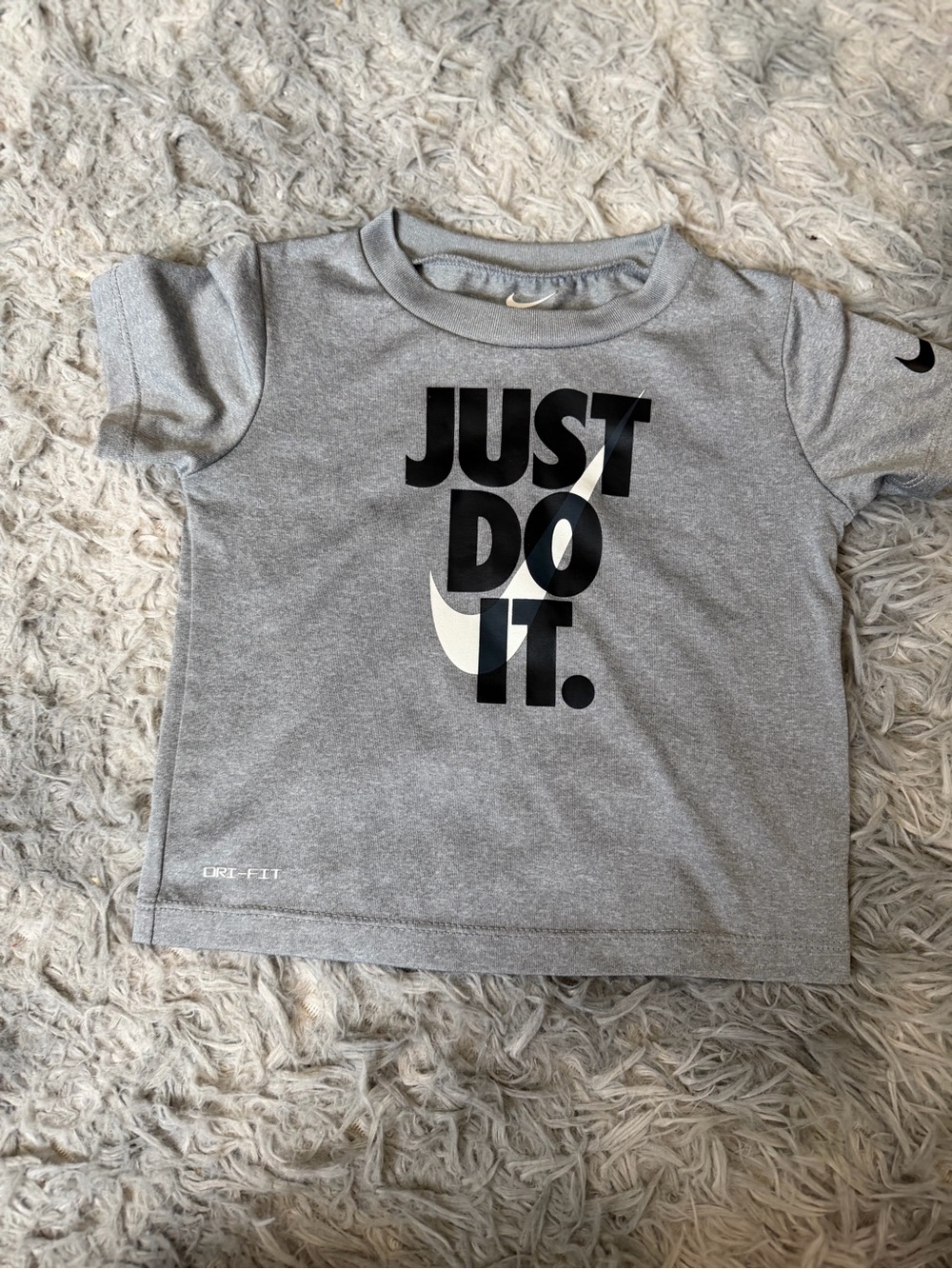 Nike Grey 'Just Do It' Short Sleeve Tee for toddler 24 months